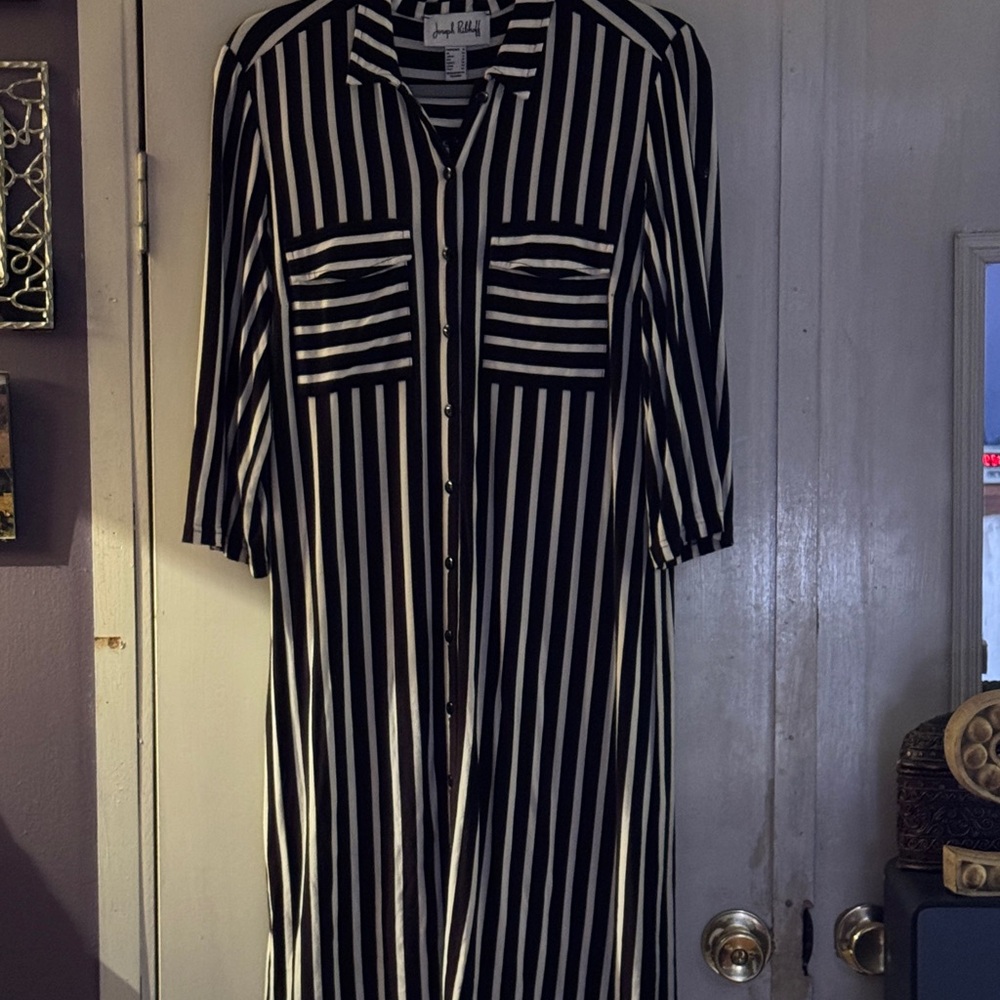 Joseph Ribkoff Black and White Striped dress